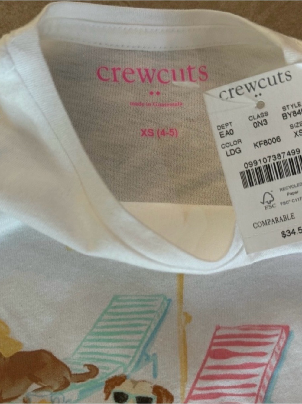 J. Crew Girls' lounging dogs graphic tee - Picture 6 of 7